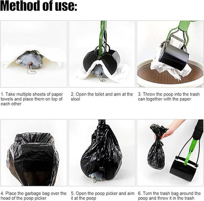 Pet Pooper Scooper, Long Handle Folding Poop Scoop, Stable Jaw Scoop Easy - Image 6