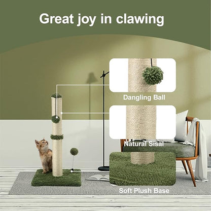 MECOOL Cat Scratching Post Premium Basics Kitten Scratcher Sisal Scratch Posts - Image 2