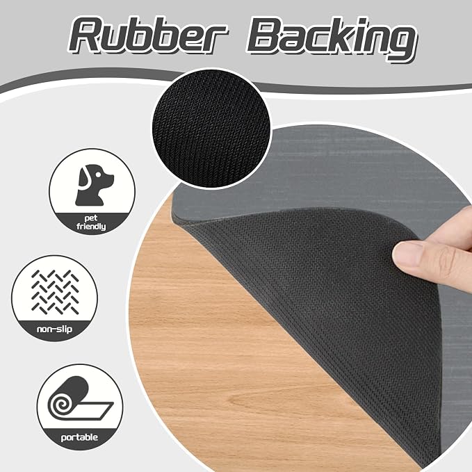 Le courant Dog Cat Feeding Mat, Rapid Absorbent Pet Mat, Bone Shaped Placemat - Image 3