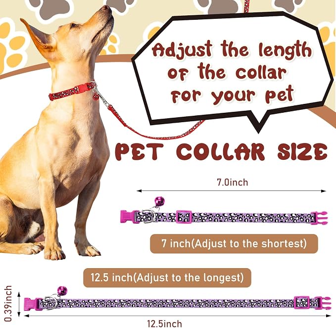 Amylove 48 Pcs Dog Collar and Leash Set, Polypropylene Adjustable Puppy Collars - Image 2