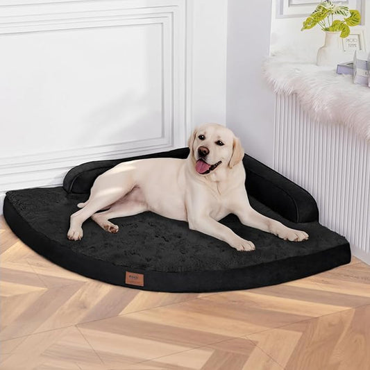 Large Orthopedic Dog Bed with Sides XXL Dog Beds with Removable Washable Cover by Mekiy