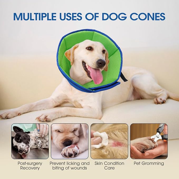 Dog Cone for Large Dogs After Surgery, Adjustable Soft Recovery Cone Collar for - Image 5