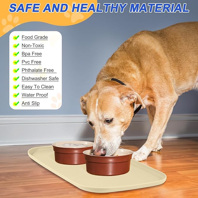 Silicone Pet Feeding Mat with Raised Edge - Image 3