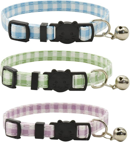 Breakaway Cat Collars with Bell, Durable & Safe Cute Kitten Collars Safety by XPangle