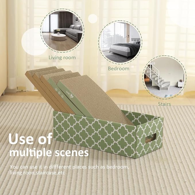 MECOOL Cat Scratching Board，5PC Cat Scratch Pad - Image 6