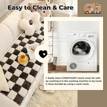 FUNNY FUZZY Pet Couch Covers for Sofa, Couch Covers for Dogs Washable Dog Couch - Image 6