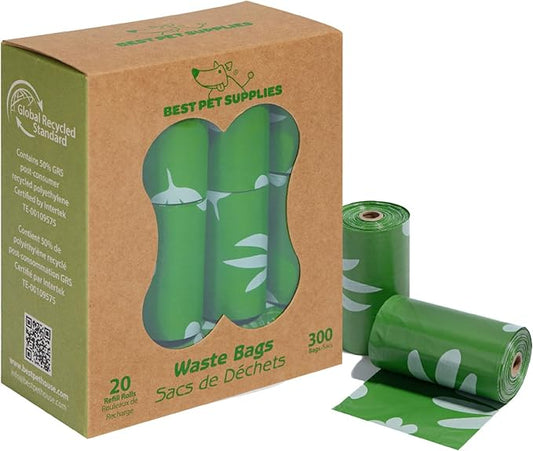 Best Pet Supplies Poop Bags for Dogs, 50% Post-Consumer Recycled Content dog by BestPetSuppliesLLC