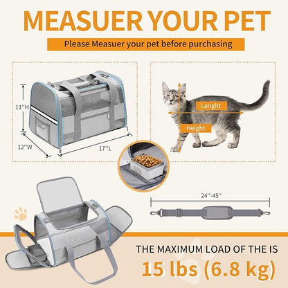 Cat Carrier Dog Carrier TSA Airline Approved - Image 2