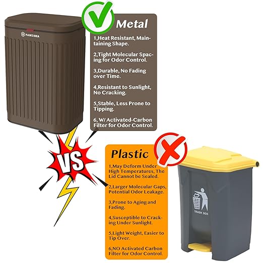 PAWZIDEA Wall Mount Dog Poop Trash Can Outside, 2.1 Gallon Small Dog Waste Bin - Image 8