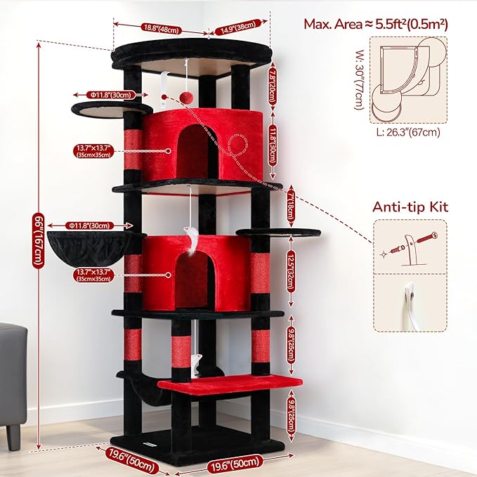 Globlazer Gothic Corner Cat Tree Tower - Image 7