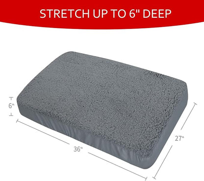 Dog Bed Covers 2 Pack Soft Plush Replacement Washable, Waterproof Pet Bed Liner - Image 6