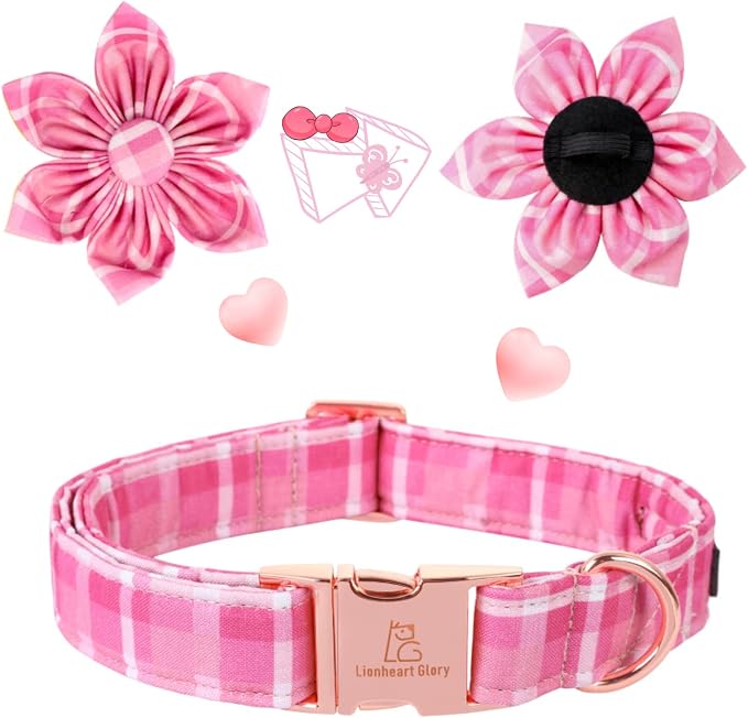 Lionheart Glory Dog Collar, Cute Floral Pattern Pet Collar Adjustable Pet Collar - Image 3