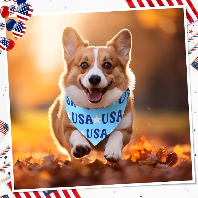 Sanwuta 48 Pcs 4th of July Dog Bandanas - Image 6