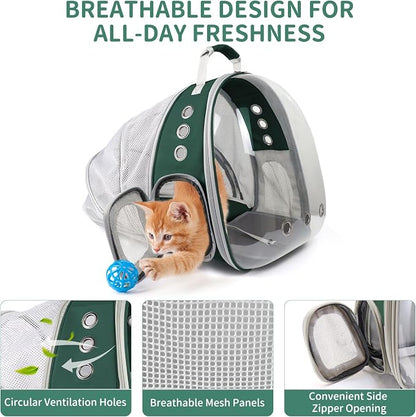 Cat Backpack Carrier, Back Expandable Pet Backpack - Image 4