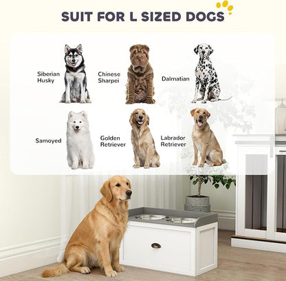 PawHut Large Elevated Dog Bowls - Image 6