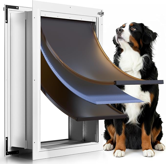 3-Flap Insulated Aluminum Dog Door by PETCOMING
