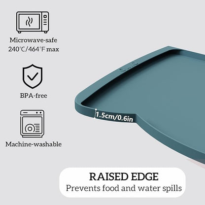 OHMO Dog Food Mat w/Residue Collection Pocket Silicone Pet Feeding Mat - Image 4