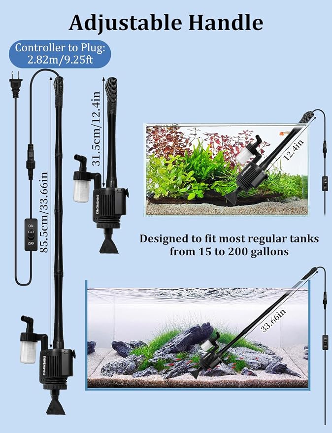 Electric Aquarium Gravel Cleaner 6 in 1 Automatic Fish Tank Cleaning Tools - Image 7