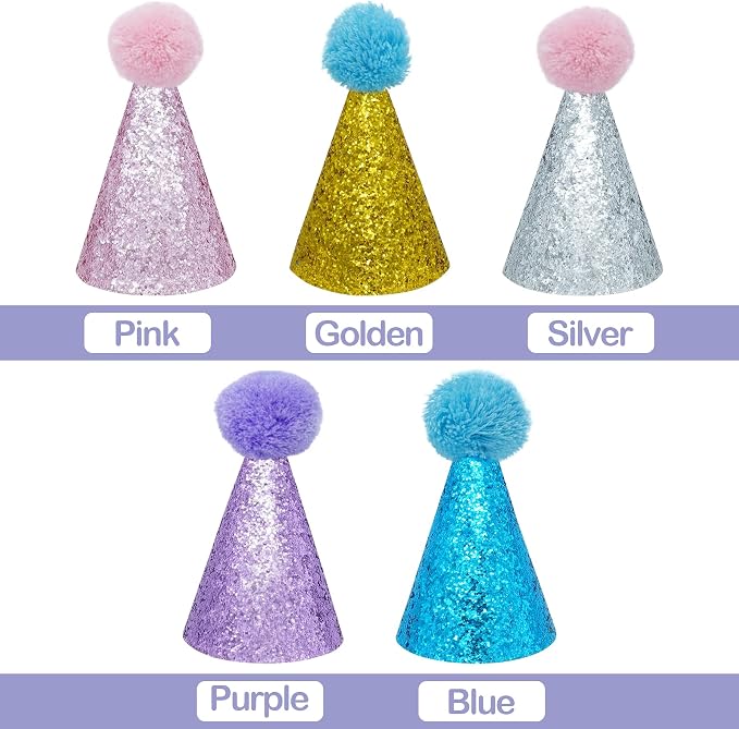 PET SHOW 5 Pack Small Dog Birthday Hats Party Hats - Image 3