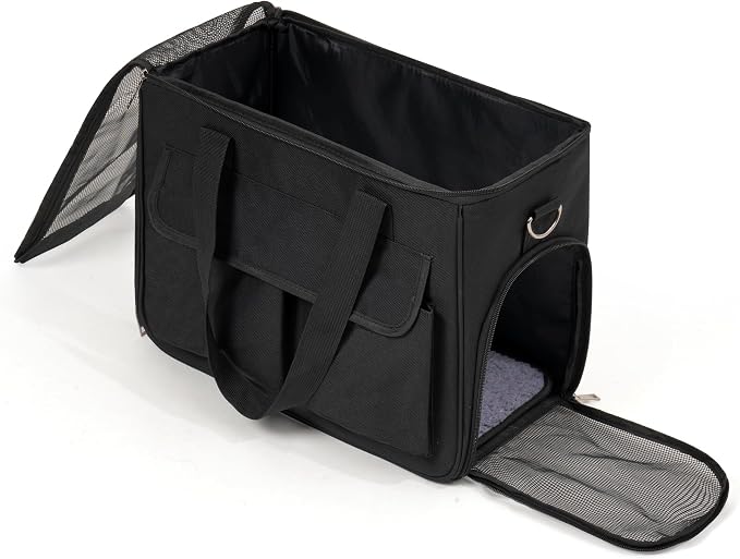Cat & Dog Carrier for Pets Up to 15 Lbs, Airline Approved Soft-Sided - Image 8