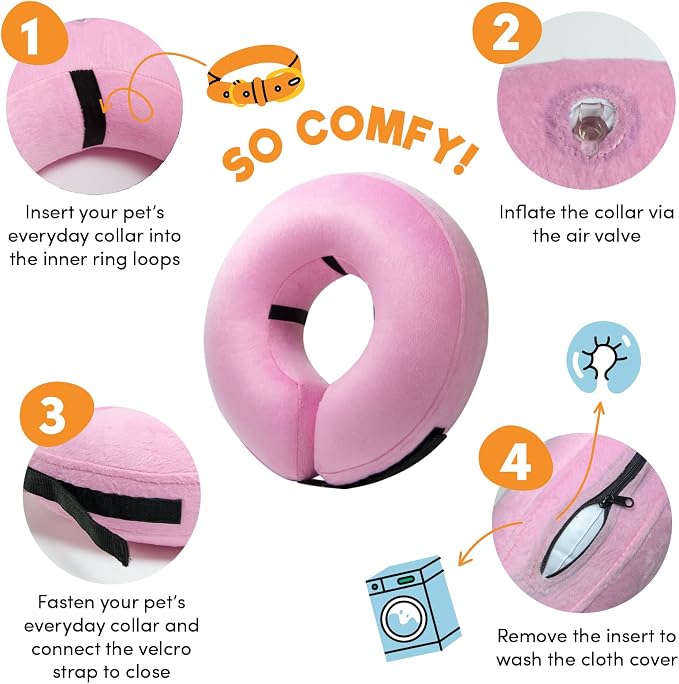 BENCMATE Inflatable Dog Cone Collar Alternative, Soft Dog Cone - Image 2