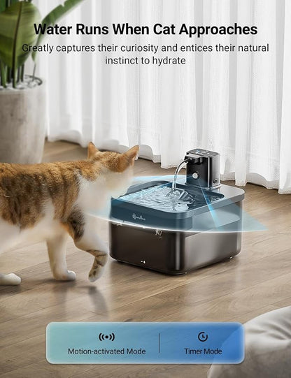 DownyPaws Battery Operated Cat Water Fountain, 84oz/2.5L Fursink Wireless Cat - Image 3