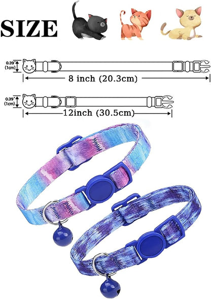 SOLMOONY Cute Cat Collar for Girl Boy, Colorful Breakaway Cat Collars - Image 4