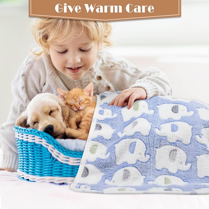 Tatuo 12 Pieces Puppy Blanket Warm Dog Cat Sleep Mat Pet Kitten Doggy Fleece - Image 3
