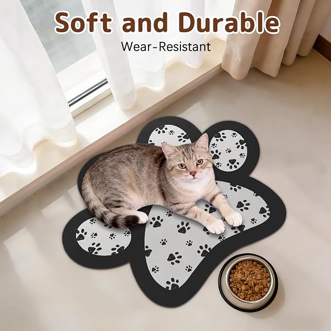 Dog Food Mat for Bowls, Absorbent Quick Dry Dog Cat Mats for Food and Water - Image 4