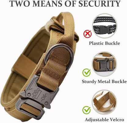 Tactical Dog Collar, Adjustable Military Training Nylon Dog Collar - Image 4