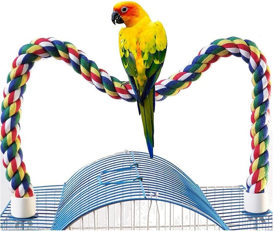 31.5-Inch × 0.8-Inch Diameter Nipple Style Bird Rope Perch, Bird cage by Birdsfavoriteropeswing