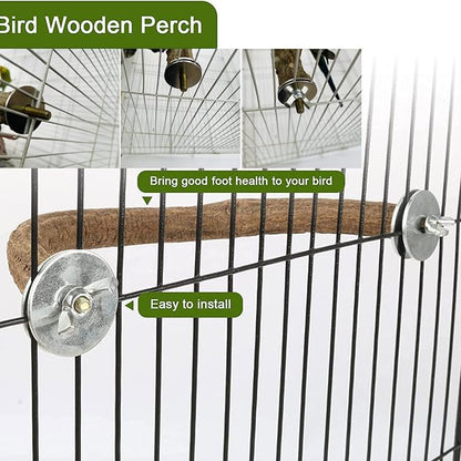 Allazone Bird Natural Wood Stand Perch Swing U Shape Natural Parrot Perch Bird - Image 3