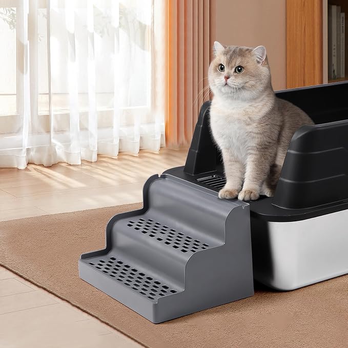 Cat Litter Box Ramp, 3-Step Cat Step - Image 5