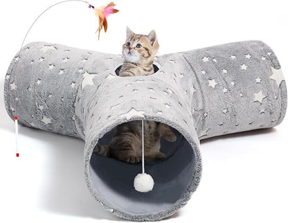 Tempcore 3-Way Collapsible Cat Tunnel Toy by Tempcore