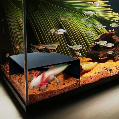 Aquarium Corner Cave Hide Axolotl Cichlid Cave Fish Tank Accessories, Corner by CPLIKE