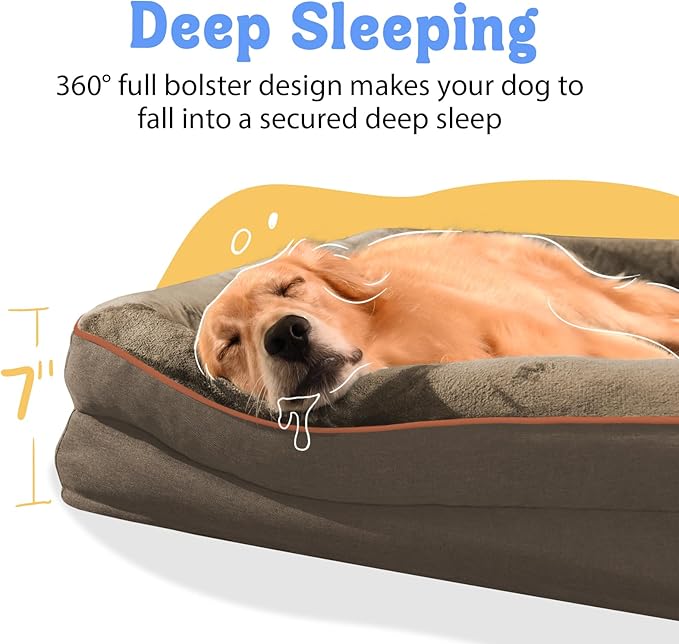 Washable Orthopedic Large Dog Bed -XL Large Dog Bed - Image 3