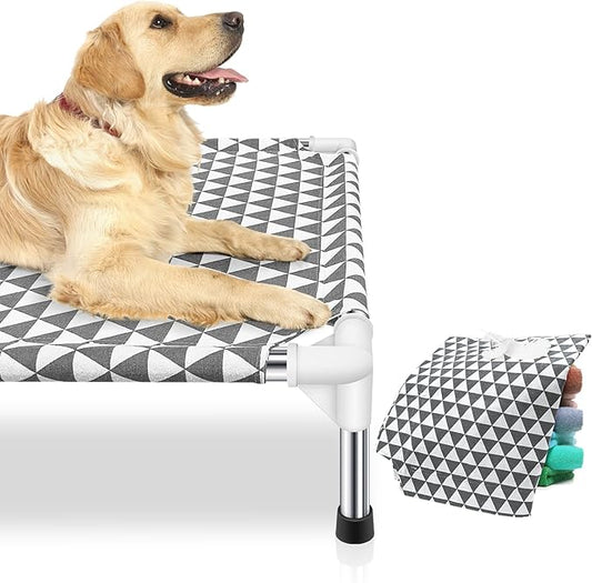 Elevated Outdoor Dog Bed, Large Size, Cotton Material, Non-Slip Feet, Fits up - Image 2