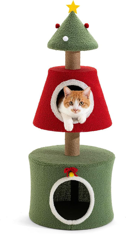 COSIEST 40in Tall Christmas Cat Tree Tower - Image 9