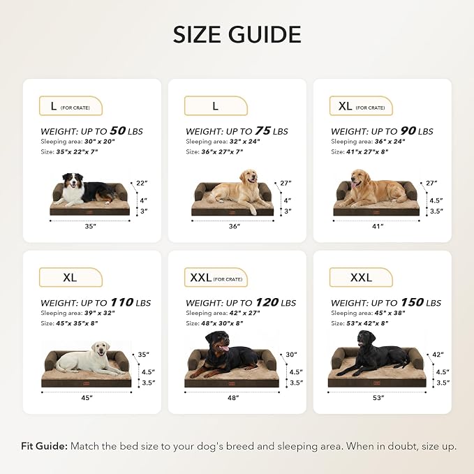 Orthopedic Dog Beds for Extra Large Dogs, Waterproof Egg Crate Foam XL Dog Bed - Image 5