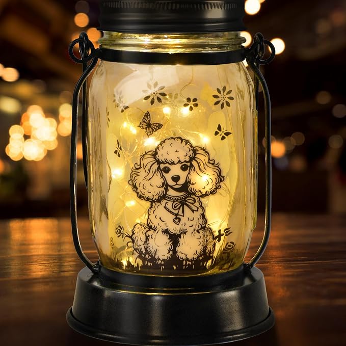 kyoryuger Poodle Gifts for Women/Men, Poodle Solar Lanterns Dog Mom Birthday - Image 8