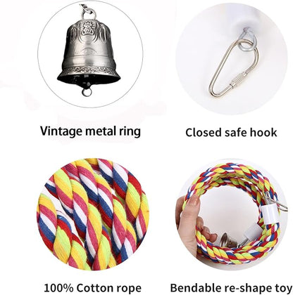2Pcs 43'' Bird Rope Perches Birdcage Swing Toys 100% Cotton Natural Bird Perch - Image 4