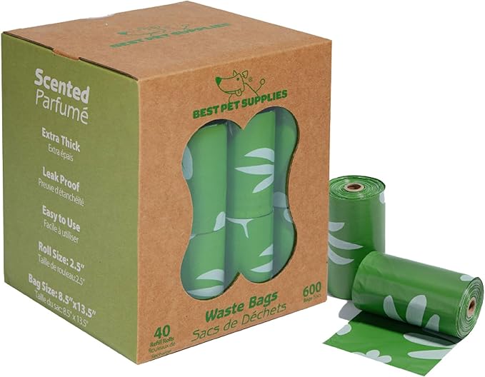 Best Pet Supplies Poop Bags for Dogs, 50% Post-Consumer Recycled Content dog by BestPetSuppliesLLC