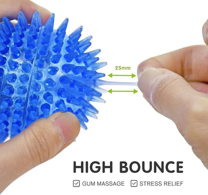 SHARLOVY Squeaky Balls for Dogs Small, Fetch Balls Rubber 3 Pack Bright Colors - Image 5