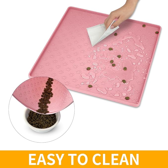 Ptlom Pet Placemat for Dog and Cat, Waterproof Non-Slip Silicone Feeding Bowl - Image 7
