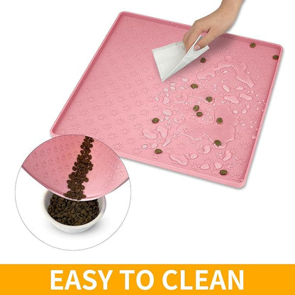 Ptlom Pet Placemat for Dog and Cat, Waterproof Non-Slip Silicone Feeding Bowl - Image 7