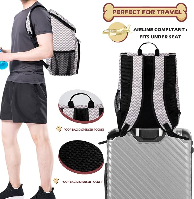 BAGLHER Dog Travel Bag Backpack, Airline Approved Pet Supplies Backpack - Image 5