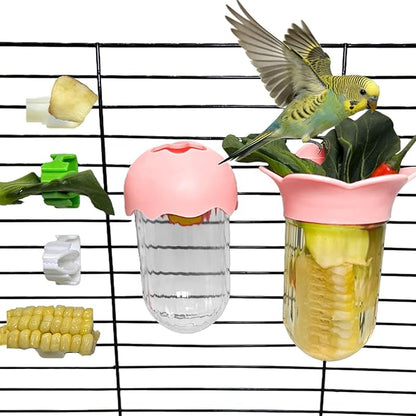 7 PCS Bird Cage Feeder for Vegetable Millet Holder Cage Accessories by Unknown