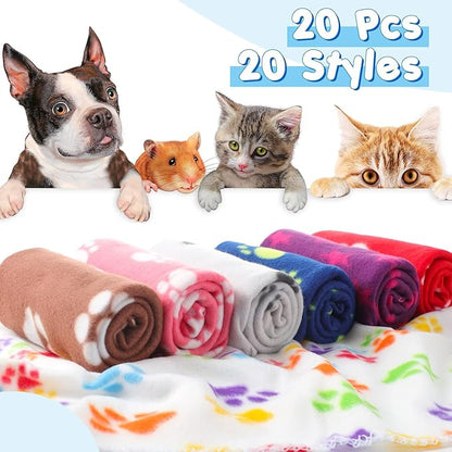 Eccliy 20 Pcs Puppy Blanket Pet Soft Fleece Dog Blankets Warm Felt Throw Sleep - Image 3