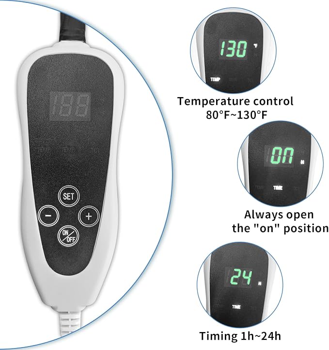 Cat Heating Pad Round with Smart Thermostat Switch and Power Line Protection - Image 7