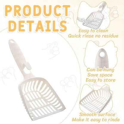 24 Pieces Litter Scoop Bulk for Cats Plastic Pet Kitty Litter Scooper Durable - Image 4
